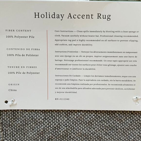 Loloi JINGLE ALL THE WAY Hooked Accent Rug 20x32 Festive Christmas Holiday NEW - Picture 9 of 10